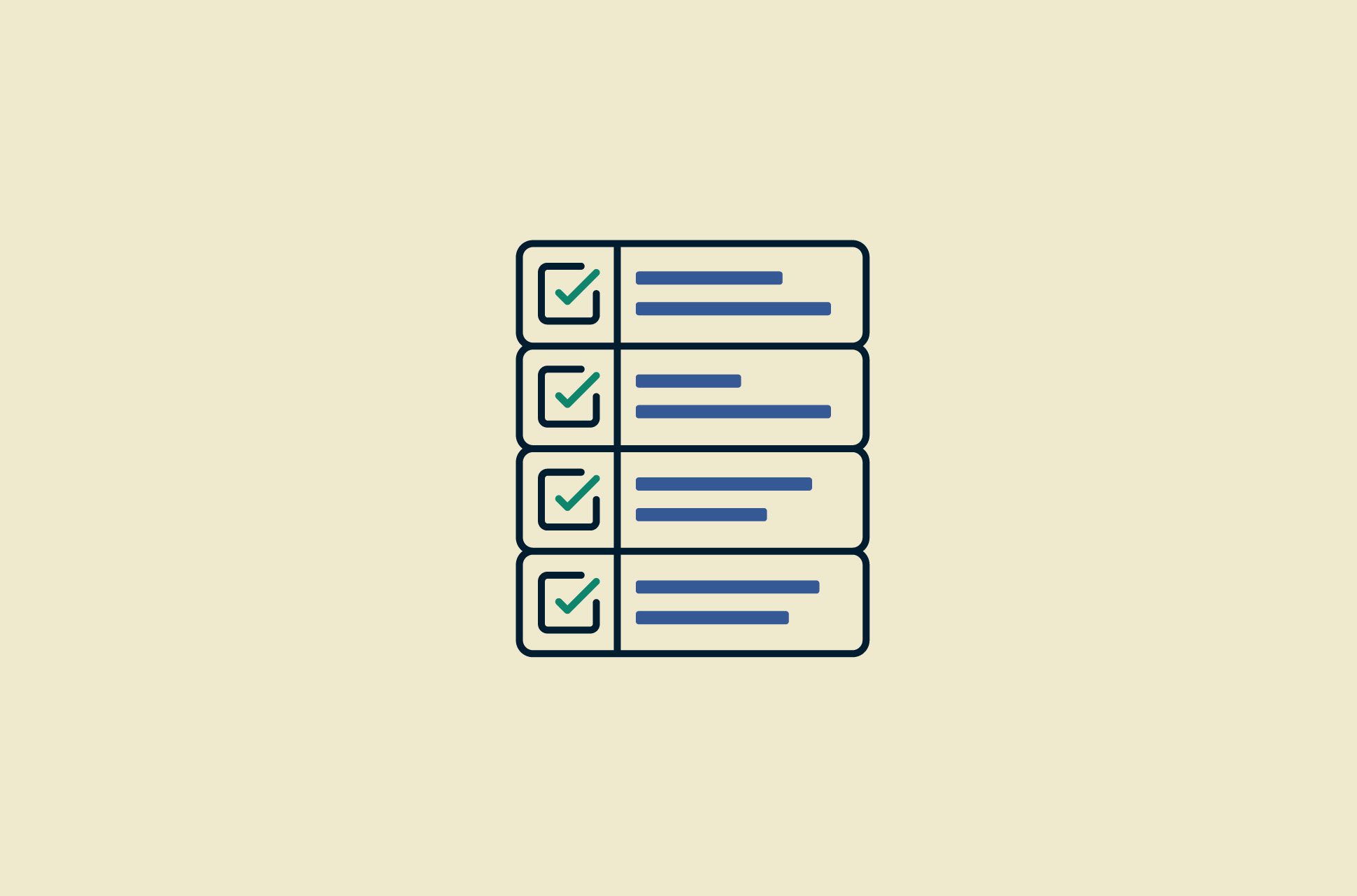 A checklist resembling a server.