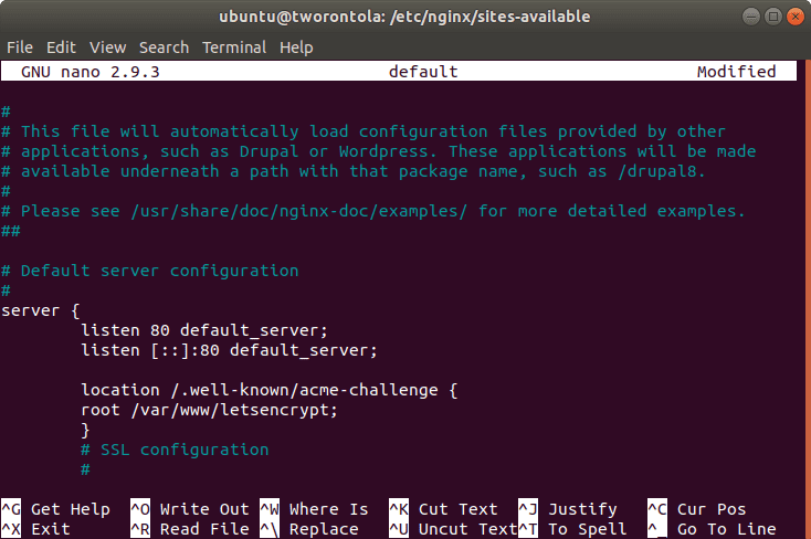 A screenshot of the Terminal.