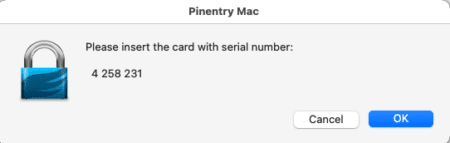 Insert card with serial number.