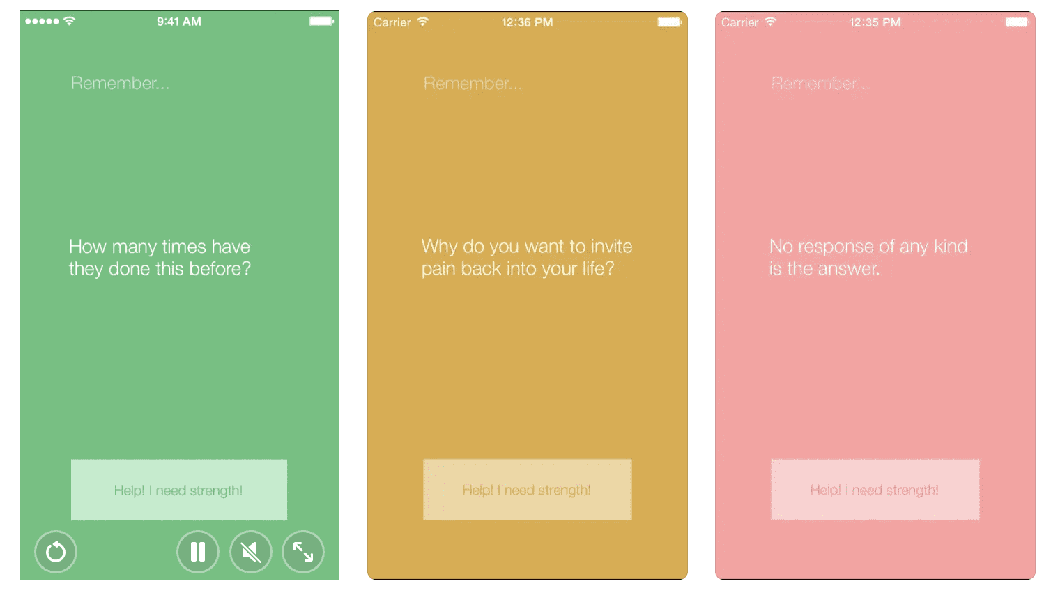 No Contact Rule app interface
