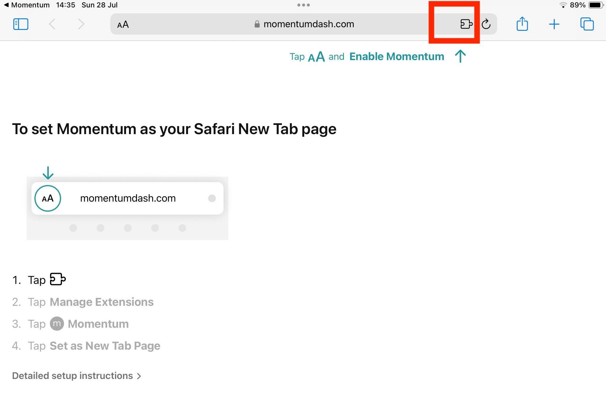 Safari IPadOS Extensions Button In Address Bar 1