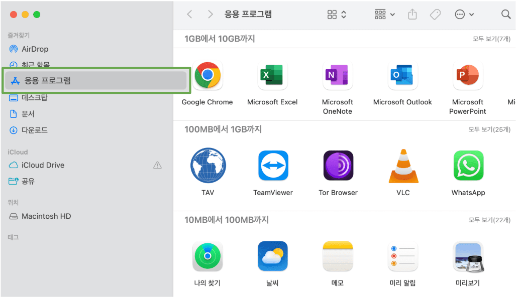 Tor Browser listed in the Applications folder on macOS.
