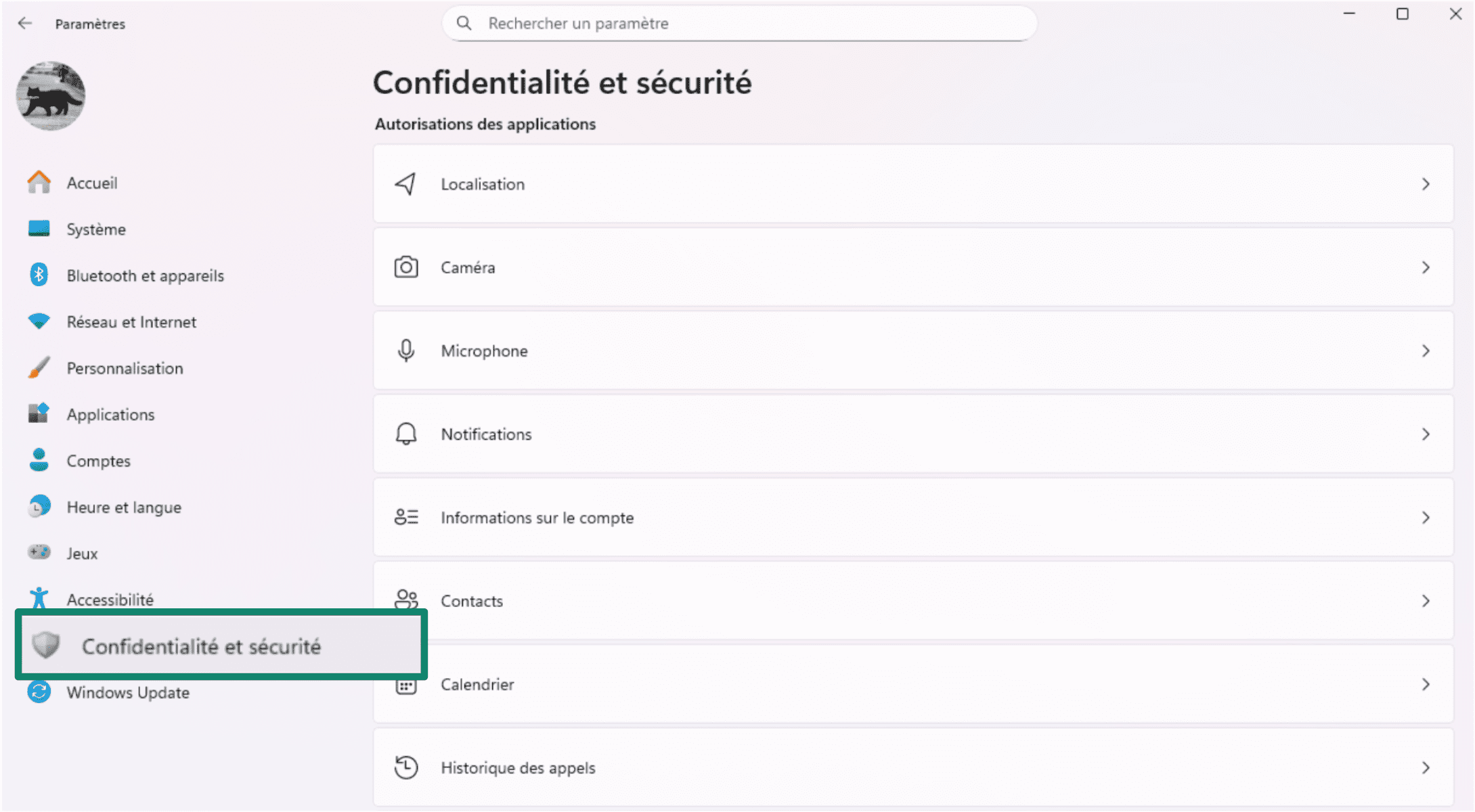Select Privacy Security Fr
