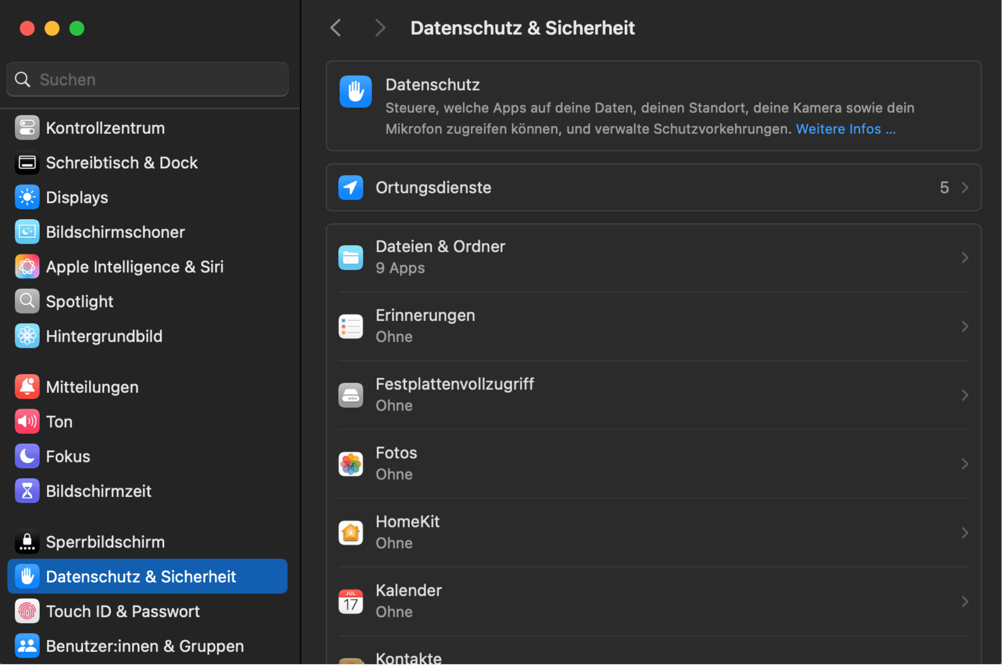 Select Privacy Security Macos De