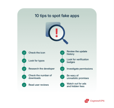 A list of 10 ways how to identify fake apps