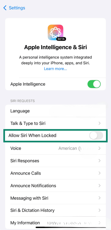 Turn off 'Allow Siri When Locked' on iOS.