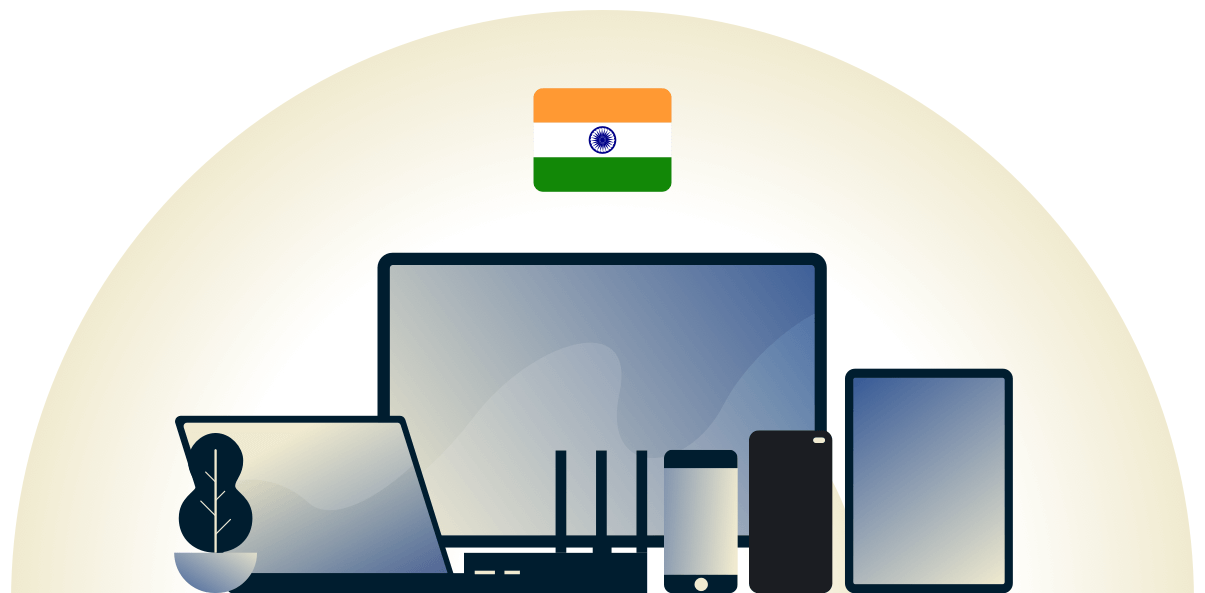 India VPN che protegge una varietà di dispositivi.